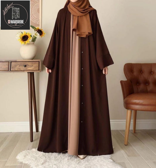 Chocolaty abaya with Inner Attached